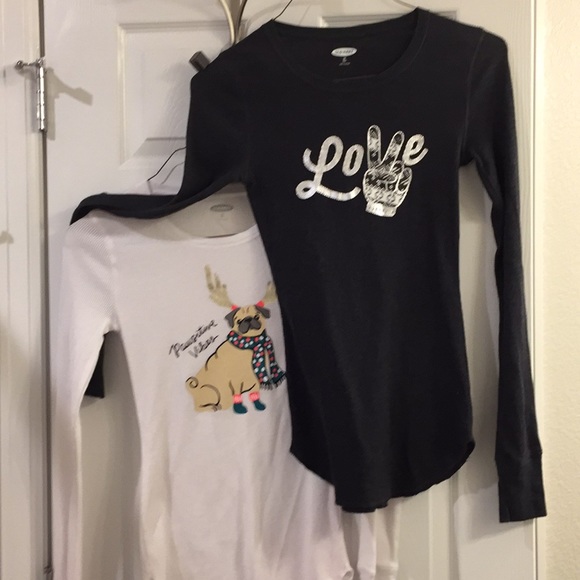 Old Navy Tops - Thermals with cute graphics